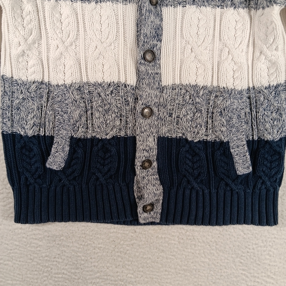 Tommy Hilfiger Sweater Mens Large Shawl Neck Cardigan Chunky Knit HeavyWeight - Picture 5 of 11